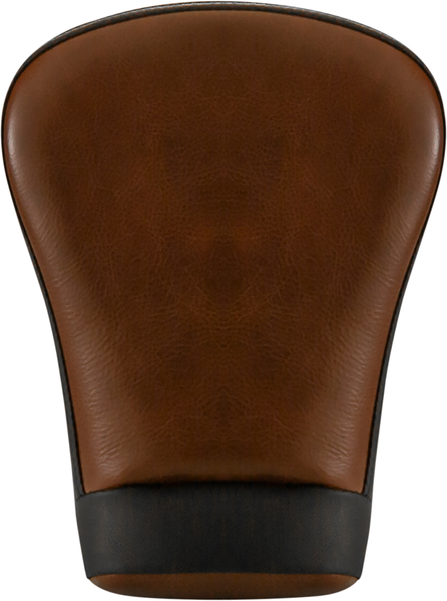 Brown Saddlemen Pillion Pad for Lariat Sport seats on FL motorcycles 2008-2023, extended reach design for enhanced passenger comfort.