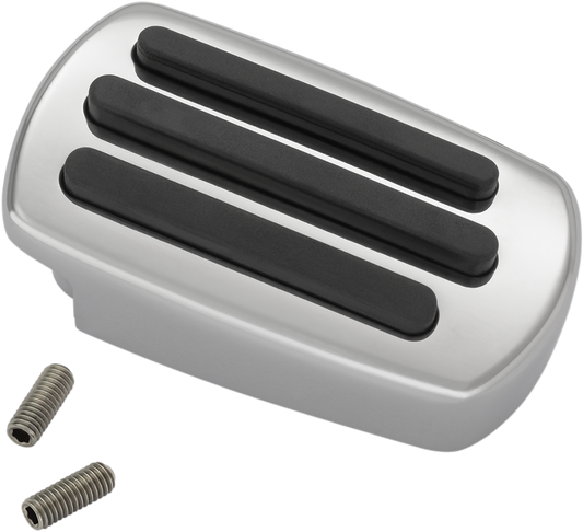 Bill's Exhausts SHOW CHROME Brake Pedal Cover for Honda GL1800 motorcycle, engine-mounted accessory with chrome finish.