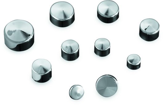 Kuryakyn Kool Kaps chrome cover for 3/16 inch socket head bolts, designed for easy installation on powersports vehicle bolts.