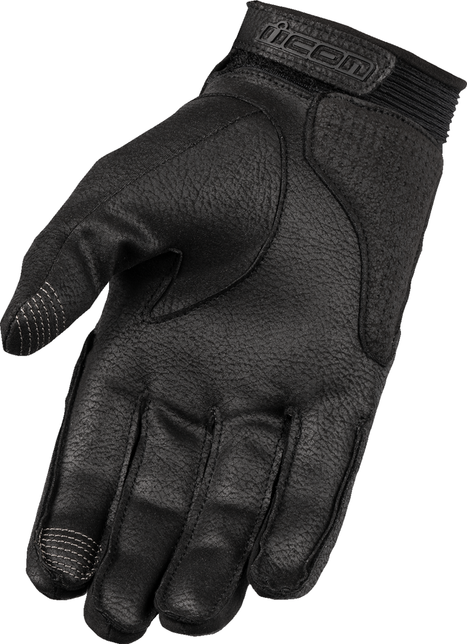 Black ICON Superduty3™ Gloves in large size, showing durable gloves with textured grip and reinforced fingertips.