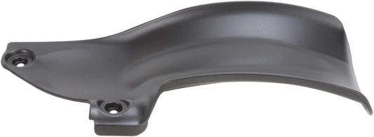 A black Acerbis mud flap with mounting brackets, designed for motorcycle body protection, shown against a plain background.