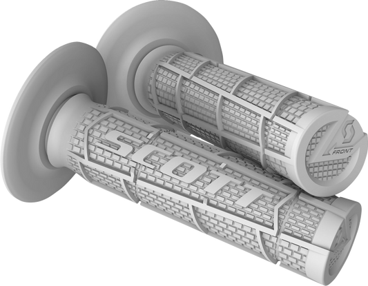 Gray Scott Full Waffle grips for engine components, designed for durability and grip, by Bill's Exhausts.