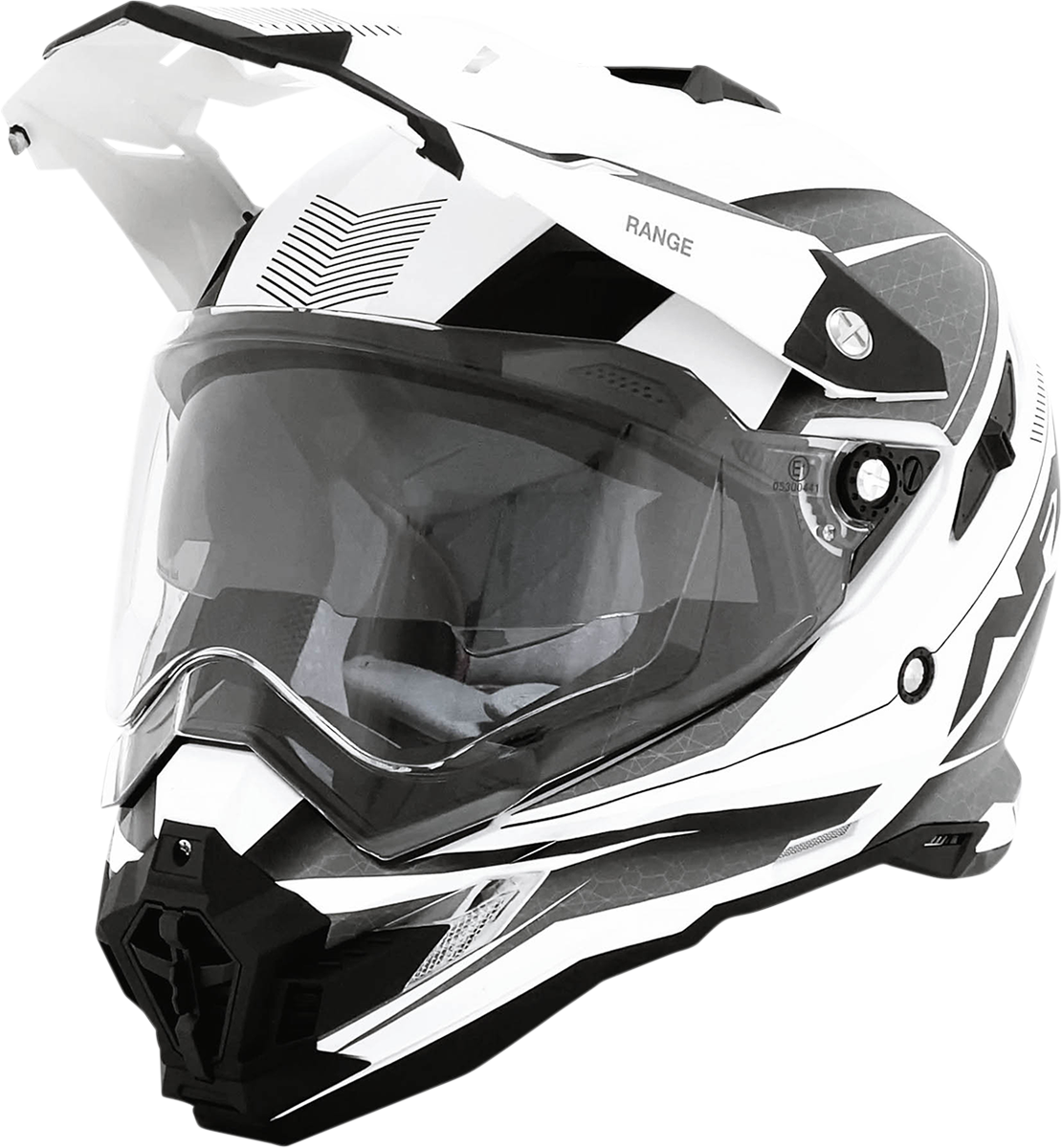 Matte white AFX FX-41 helmet in medium size, featuring a sleek aerodynamic design and ventilation vents.