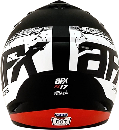 Bill's Exhausts AFX FX-17 helmet in matte black and red, 4XL size, featuring aerodynamic design and secure chin strap.
