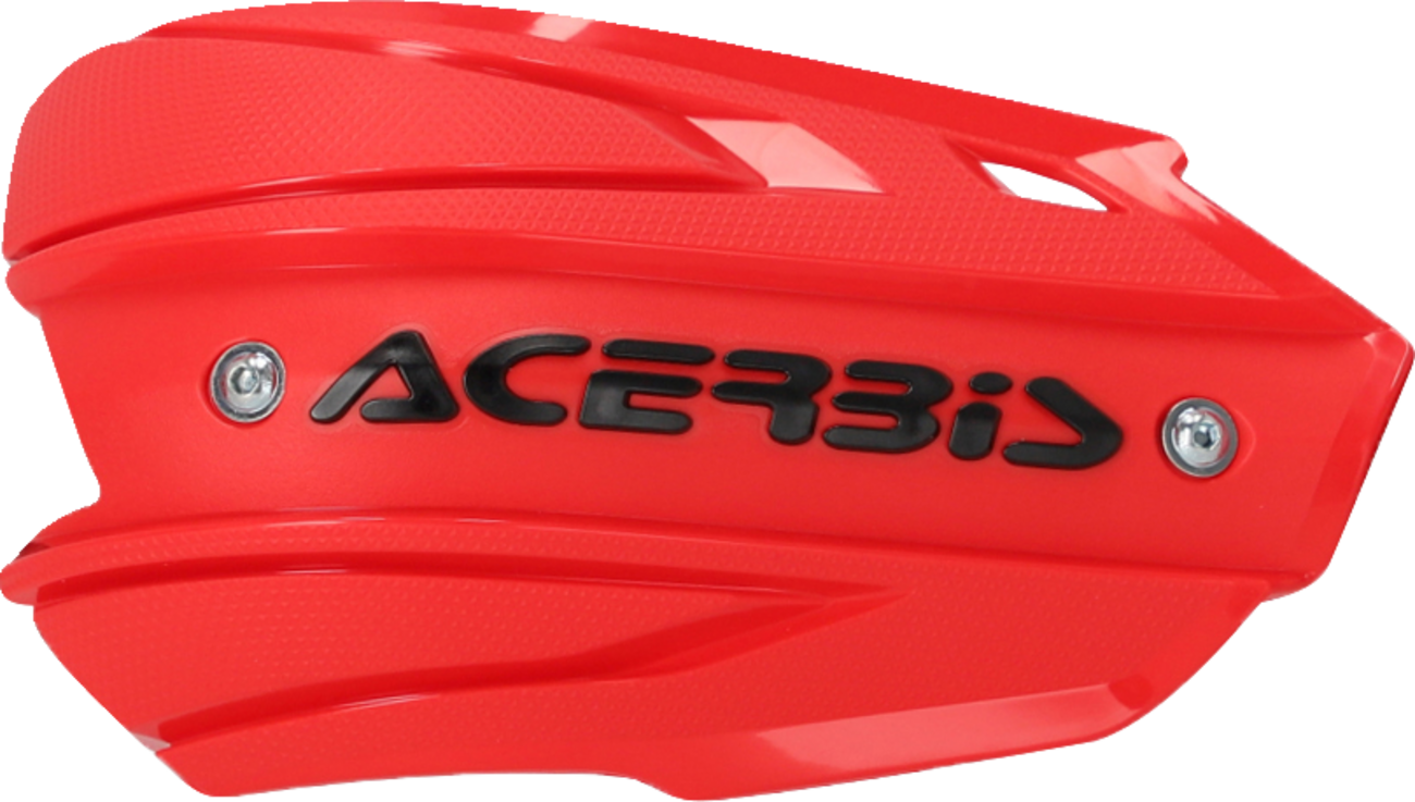 A pair of ACERBIS Endurance X handshields for Gas Gas motorcycles, featuring red and black durable body protection.