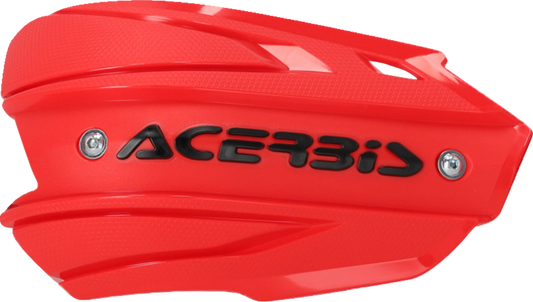 A pair of ACERBIS Endurance X handshields for Gas Gas motorcycles, featuring red and black durable body protection.