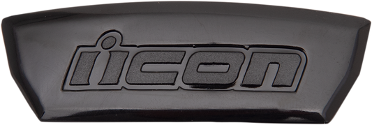 Black ICON Airform™ Forehead Switch helmet part for ICON helmets, shown in a close-up image.
