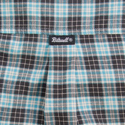 Bill's Exhausts BILTWELL Pacific Flannel Shirt in XL, featuring a plaid pattern and button-up design, visible front view.