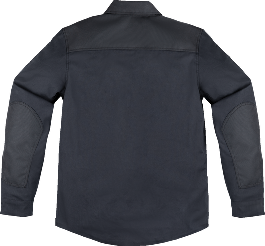 Bill's Exhausts ICON Upstate Canvas National Jacket in black, medium size, featuring durable canvas fabric and stylish design.