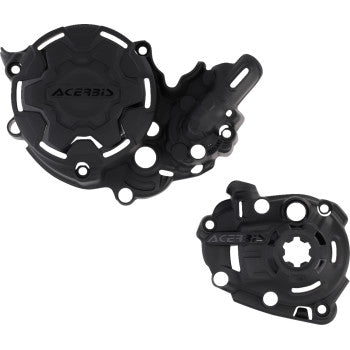 Black Acerbis X-Power Kit body for Yamaha YZ250F 2024-2025 motorcycle, featuring durable plastic construction and sleek design.
