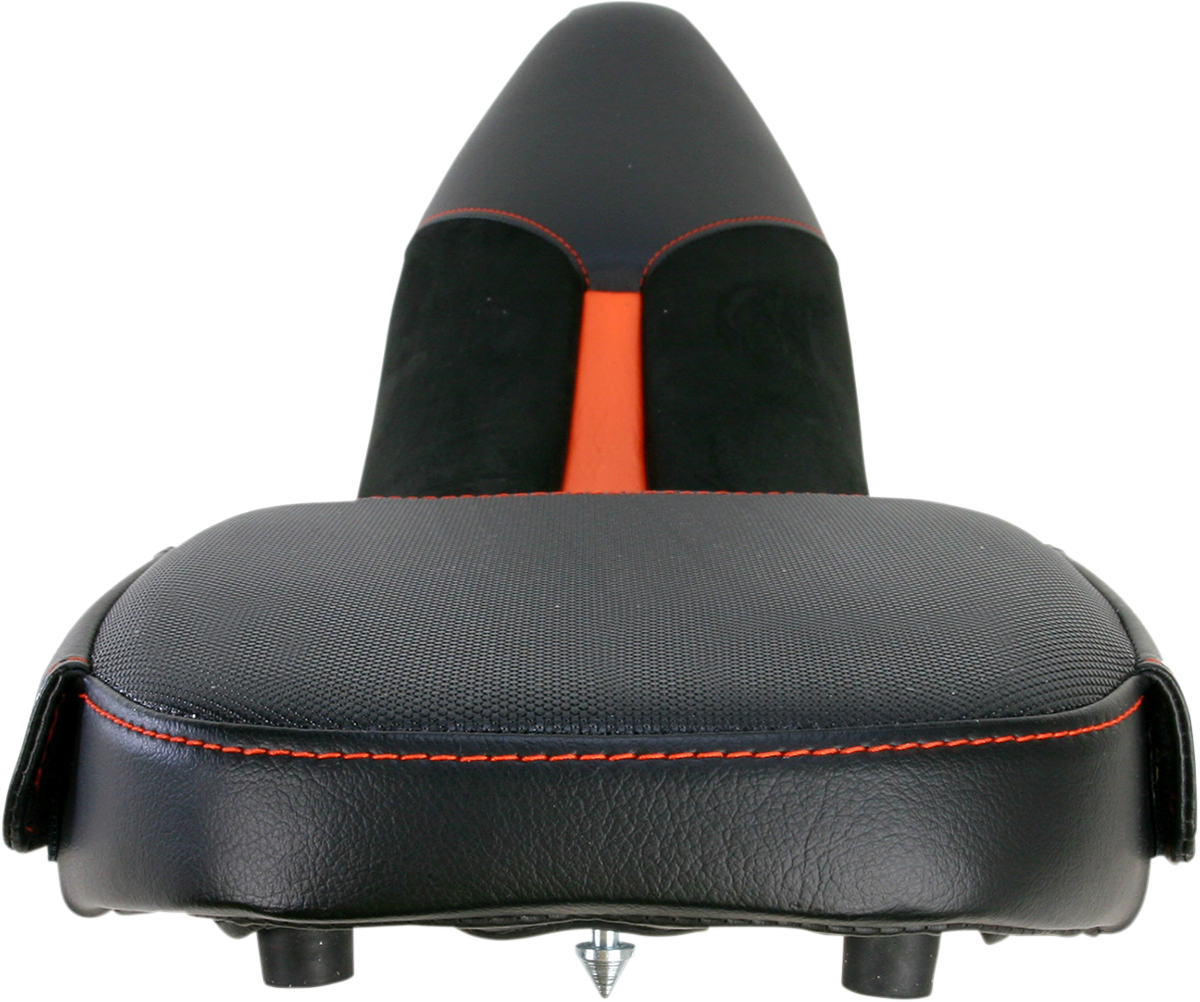Bill's Exhausts SADDLEMEN Adventure Seat low profile for Super Enduro 950 motorcycle, showing the textured black seat surface.