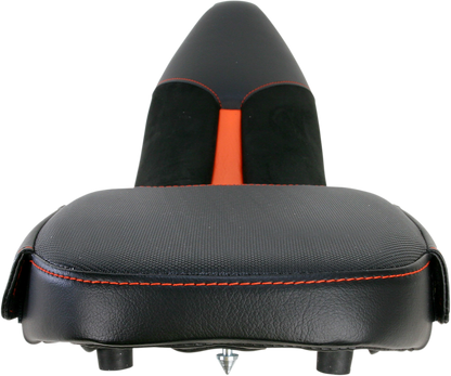 Bill's Exhausts SADDLEMEN Adventure Seat low profile for Super Enduro 950 motorcycle, showing the textured black seat surface.