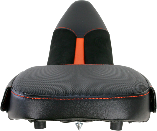 Bill's Exhausts SADDLEMEN Adventure Seat low profile for Super Enduro 950 motorcycle, showing the textured black seat surface.