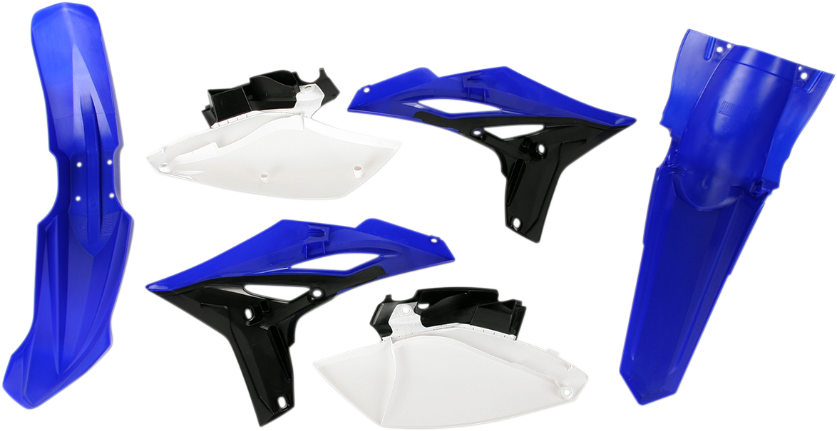 Acerbis standard replacement body kit for motorcycles, OEM 2171890145, featuring black body panels and parts for a custom fit.