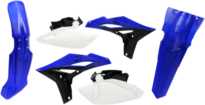 Acerbis standard replacement body kit for motorcycles, OEM 2171890145, featuring black body panels and parts for a custom fit.
