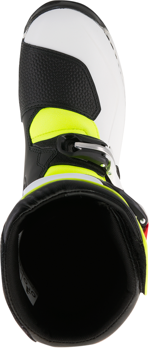 ALPINESTARS Tech-T Boots - White/Red/Yellow Fluorescent/Black - US 13 2004017-2351-13 - Howling Moto