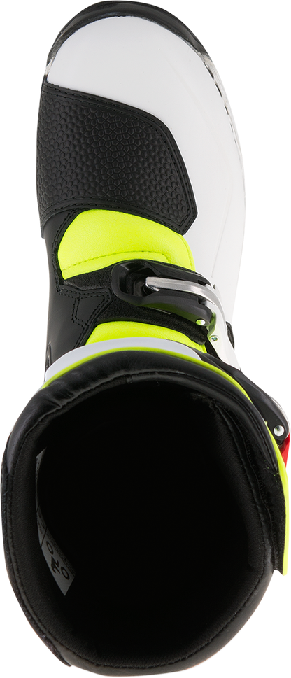 ALPINESTARS Tech-T Boots - White/Red/Yellow Fluorescent/Black - US 13 2004017-2351-13 - Howling Moto