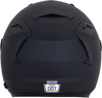 Matte black AFX FX-60 motorcycle helmet in 2XL size, featuring smooth finish and aerodynamic design.