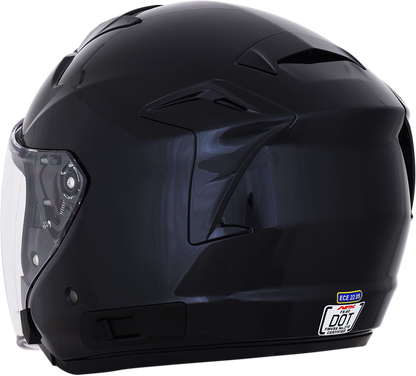 Gloss black AFX FX-60 helmet in large size, showcasing the sleek helmet design and smooth finish.