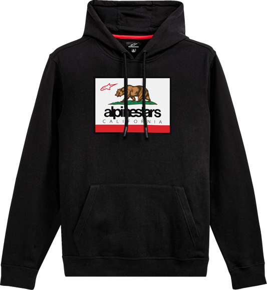 Black Bill's Exhausts Alpinstars Cali 2.0 hoodie in 2XL, featuring a comfortable fit and casual style.