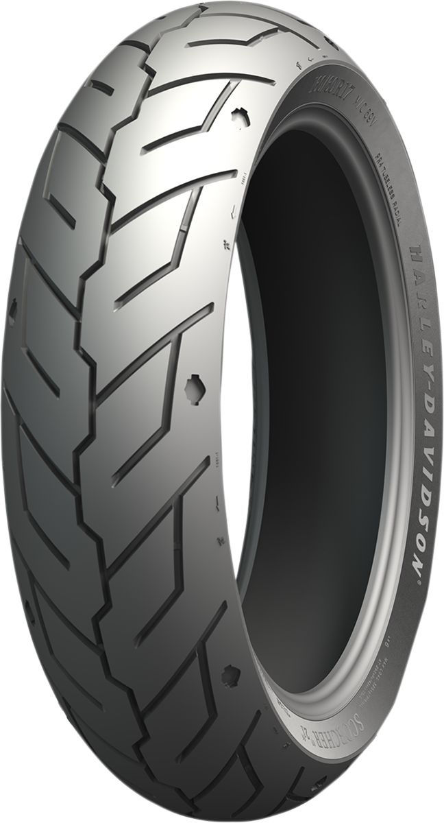 Rear MICHELIN Scorcher 21 motorcycle tire in 160/60R17 size with 69V load rating, black rubber tread with sidewall details.