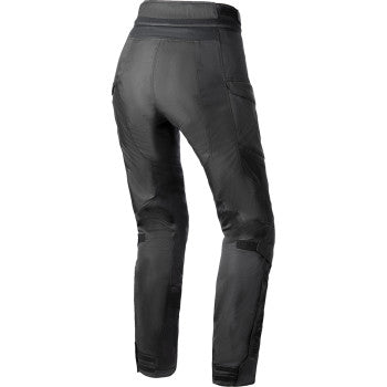Alpinestars Stella Andes Air Drystar® motorcycle pants in black, 2XL, showing reinforced knee areas and vented fabric for riding comfort