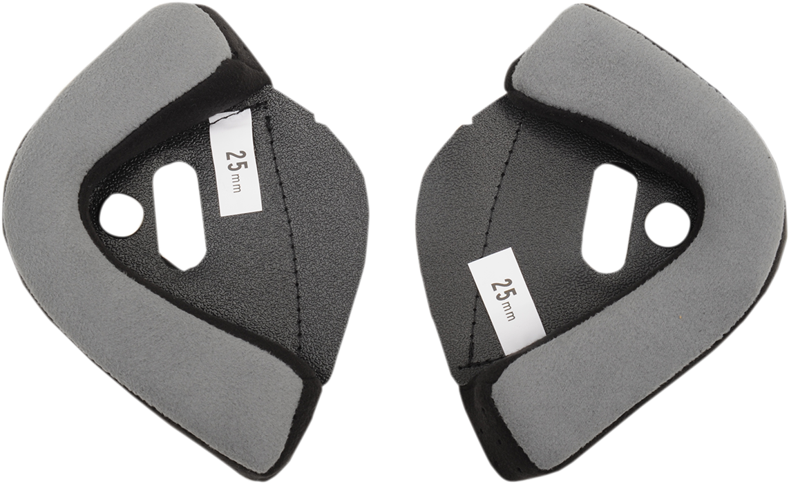 BILTWELL Bonanza Cheek Pads for helmets, 25mm, designed to fit Bill's Exhausts helmets for comfortable wear.