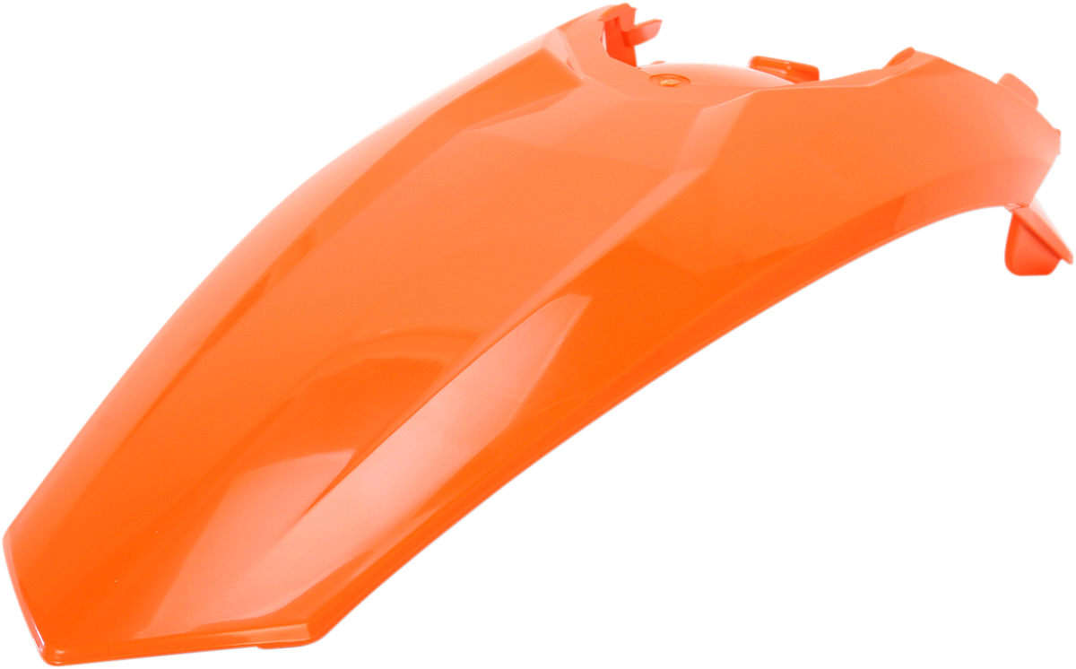 Orange Acerbis rear fender for KTM motorcycles, compatible with 2012-2016 models, designed for durable body protection.