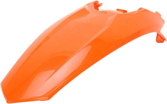 Orange Acerbis rear fender for KTM motorcycles, compatible with 2012-2016 models, designed for durable body protection.