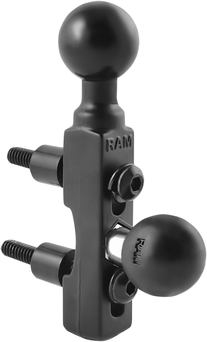RAM MOUNTS Ball Mount 1-inch brake/clutch reservoir base for engine by Bill's Exhausts, shown attached to vehicle engine component.
