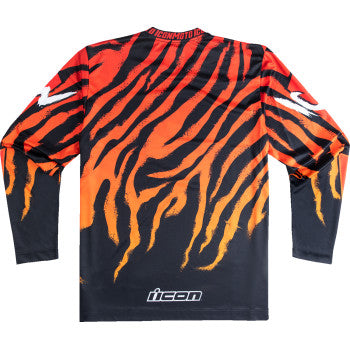 Bill's Exhausts ICON Rad Dawn™ Orange Jersey in Small, featuring breathable fabric and vibrant color for motocross or biking.
