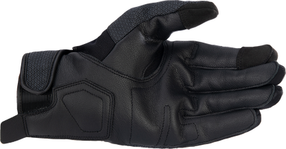 Alpinestars Morph Street Gloves in black, small size, showing the protective motorcycle gloves with textured palm and branding.