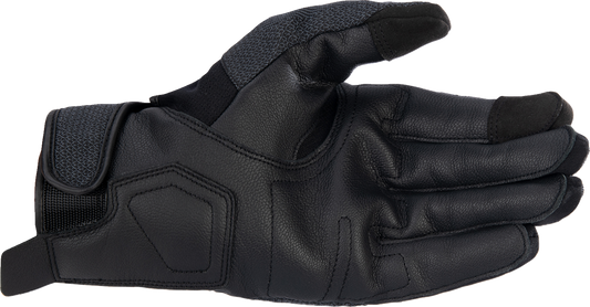Alpinestars Morph Street Black Gloves in Large size, showcasing the sleek design and protective features of the motorcycle gloves.