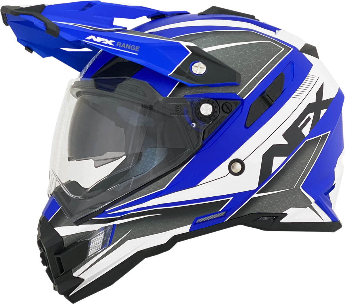 Bill's Exhausts AFX FX-41 helmet in matte blue, large size, with a sleek range design and aerodynamic shape.