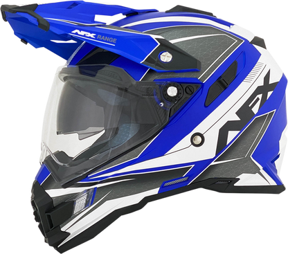 Bill's Exhausts AFX FX-41 Helmet Range in matte blue, XL size, showcasing a sleek motorcycle helmet with a streamlined design.