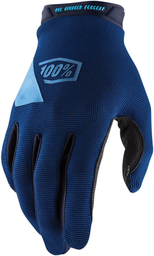 100% Ridecamp Gloves - Navy - Medium 10011-00016 - Howling Moto