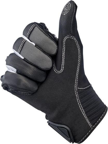 Gray BILTWell Bridgeport Gloves in XL size, featuring durable leather and padded design for motorcycle riding comfort.