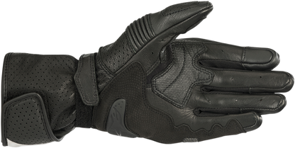 Alpinestars Women Stella SP-1 V2 black motorcycle gloves, large size, with protective knuckles and adjustable wrist strap.
