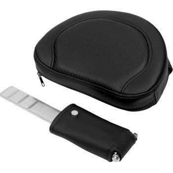 SADDLEMEN Roadsofa™ motorcycle seat with backrest in black carbon fiber and stitching for FL models 2008-2019.