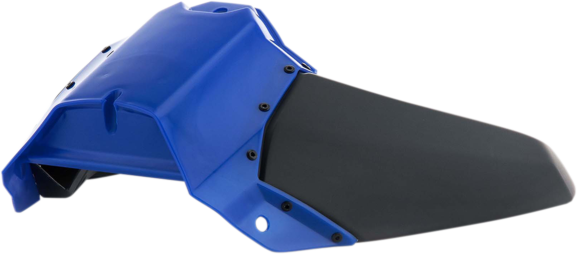 Acerbis blue and black radiator shrouds for bikes, upper body component with visible branding and aerodynamic design.