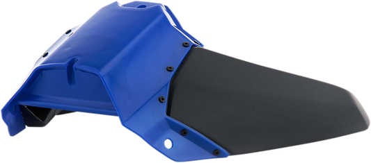 Acerbis blue and black radiator shrouds for bikes, upper body component with visible branding and aerodynamic design.