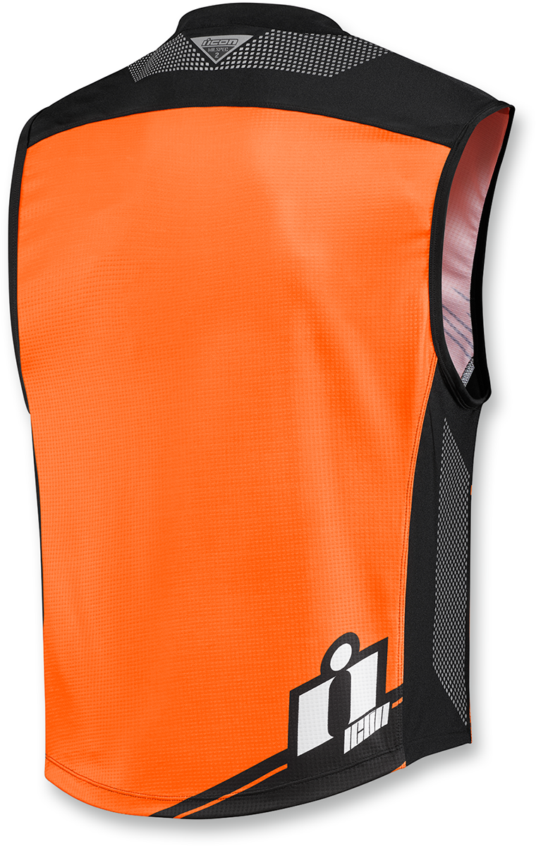 Bill's Exhausts ICON Mil Spec 2™ vest in hi-viz orange, 2X/3X size, featuring durable design and high-visibility safety features.
