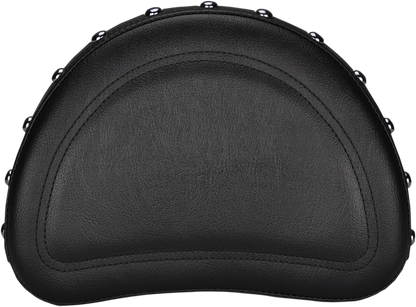 Contoured studded SADDLEMEN motorcycle seat pad with detailed stitching, designed for comfort and style.