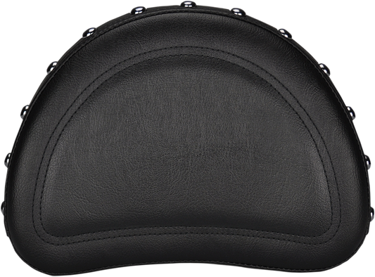 Contoured studded SADDLEMEN motorcycle seat pad with detailed stitching, designed for comfort and style.
