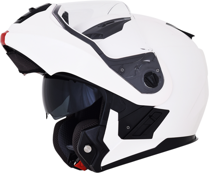 Bill's Exhausts AFX FX-111 helmet in pearl white, large size, featuring a sleek aerodynamic design and clear visor.
