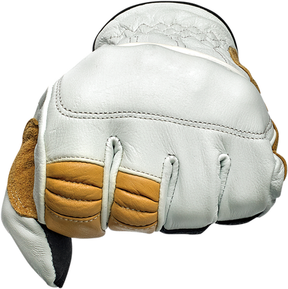 Bill's Exhausts BILTWELL Belden Gloves in cement color, XS size, showing durable gloves with textured grip and adjustable wrist strap.