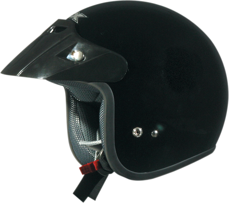 Gloss black AFX FX-75 motorcycle helmet in XL size, featuring a sleek aerodynamic design and clear visor.