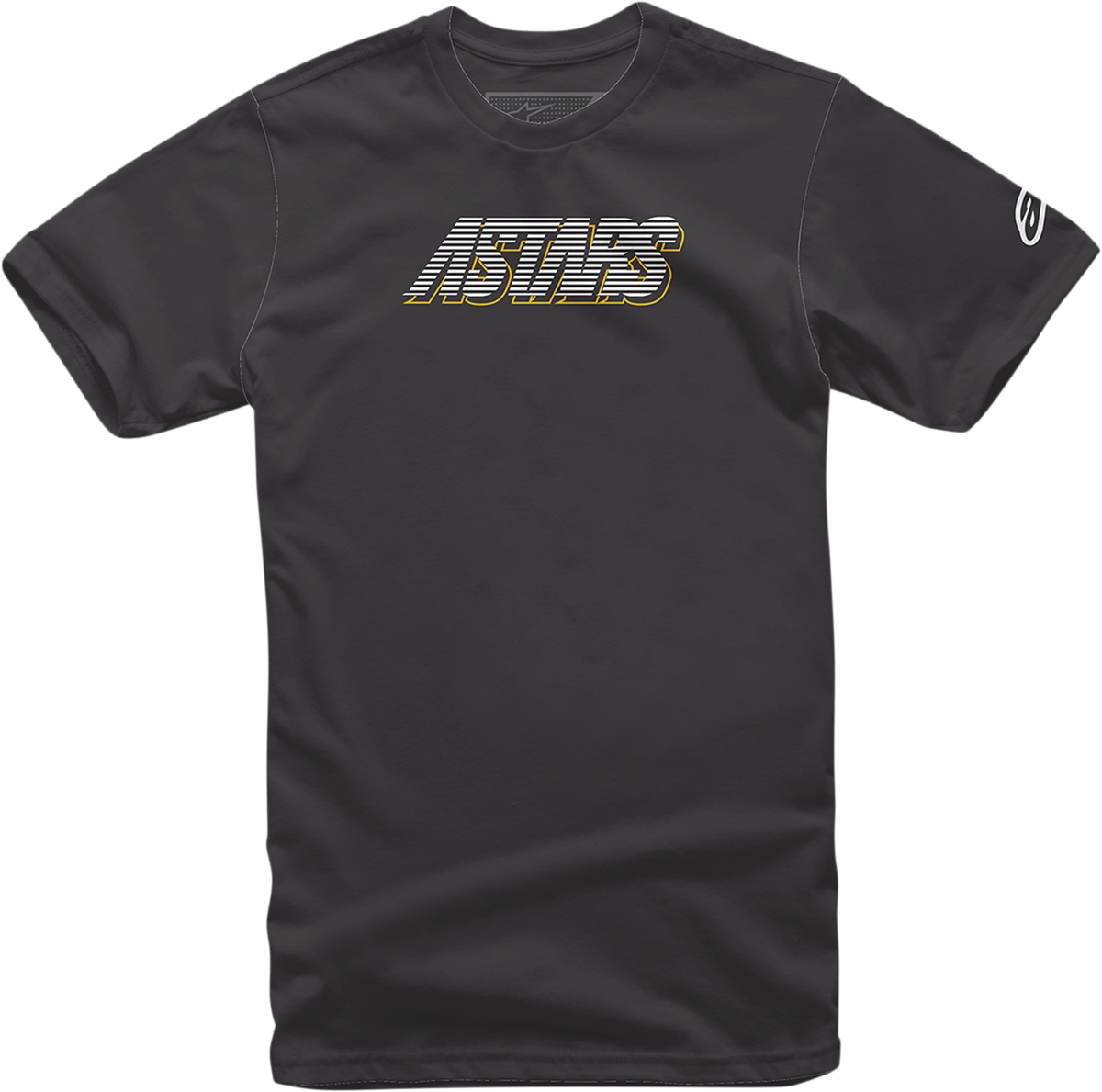 Black Bill's Exhausts ALPINESTARS Lanes T-Shirt in 2XL, front view showing logo and casual fit.