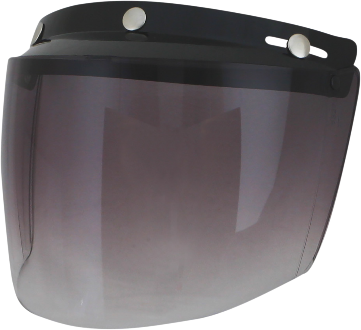 Bill's Exhausts AFX Vintage 3-Snap Smoke Gradient Flip Shield for protective gear, showing the transparent smoke-colored visor