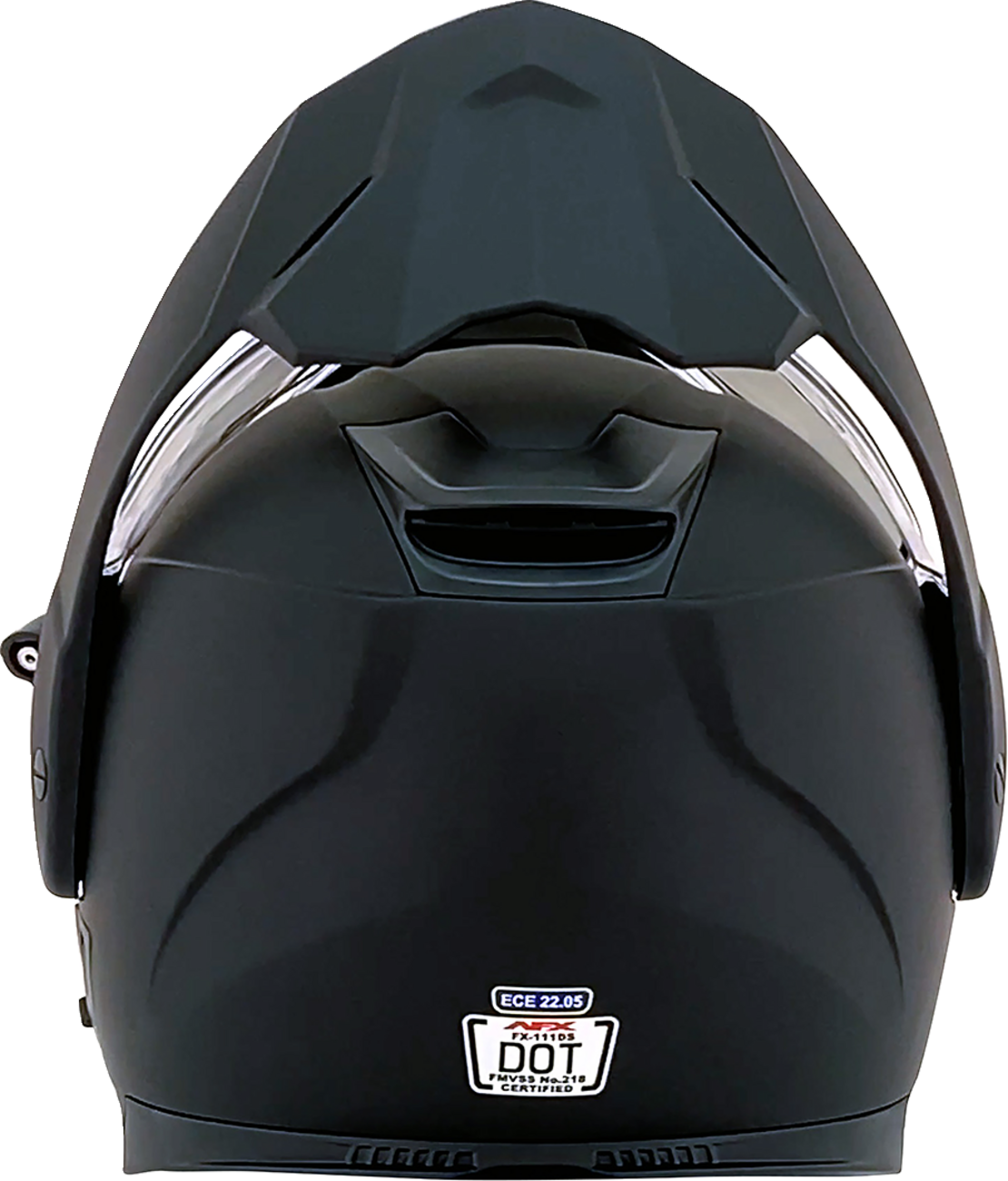 Bill's Exhausts AFX FX-111DS Snow Helmet in matte black, electric style, 2XL size, with clear visor and sleek design.